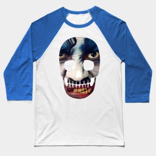 Creepy Skull Face Baseball T-Shirt